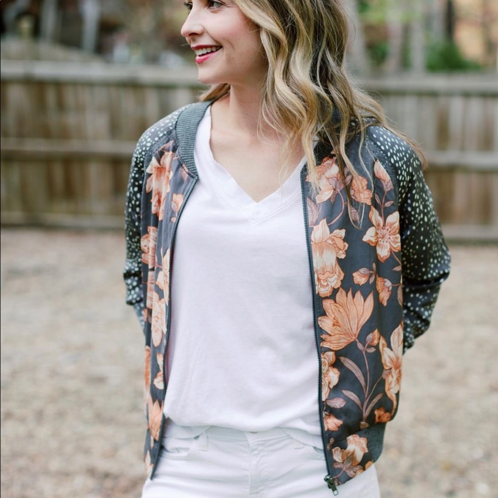Floral Bomber Jacket